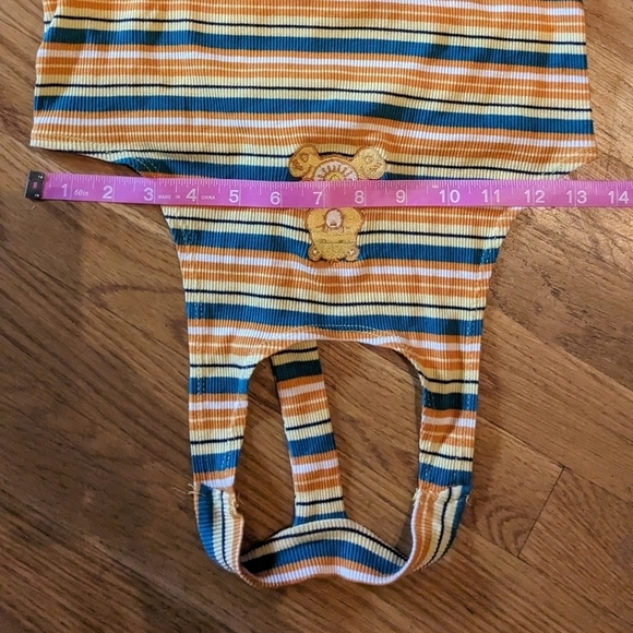 Y2K Care Bears Large Funshine Sunny Racer Back‎ Striped Ribbed Tank Top - Picture 5 of 9
